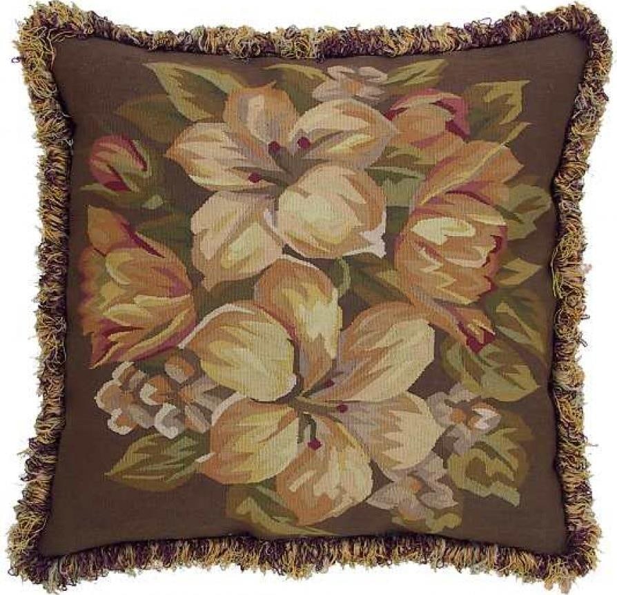 Provence Home Aubusson Style Handwoven Wool Throw Pillow 23x23 (1 of 1)