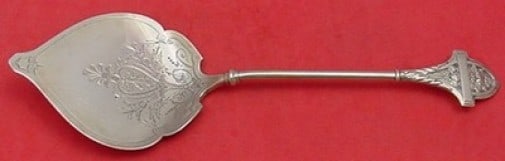 Gorham Ivy Sterling Silver Brite-Cut Waffle Server 8 3/4" (1 of 1)