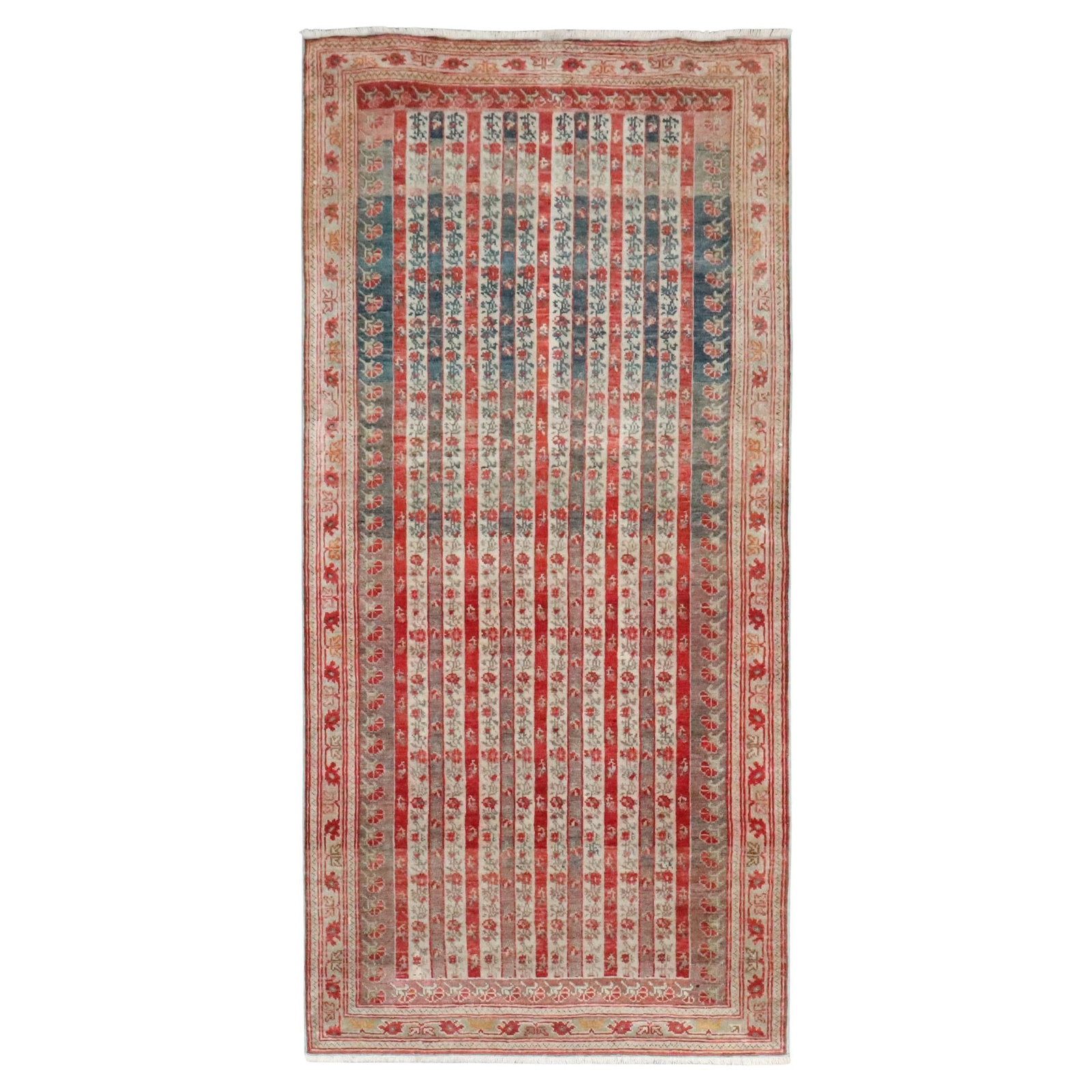 19th Century Turkish Hereke Wool Kashan Rug 2 x 4 (1 of 13)