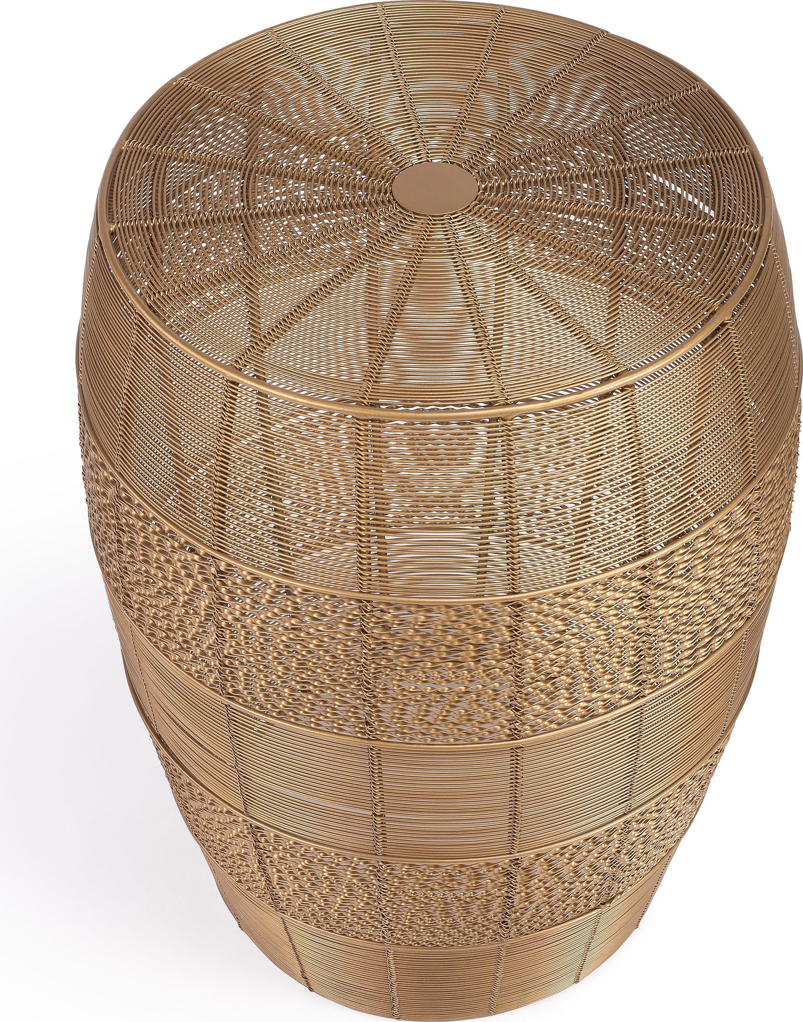 Bellarose Butler Polished Gold Industrial Side Table (1 of 9)