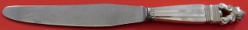 Georg Jensen Acorn Sterling Silver Short Handle Dinner Knife 9 7/8" (1 of 1)