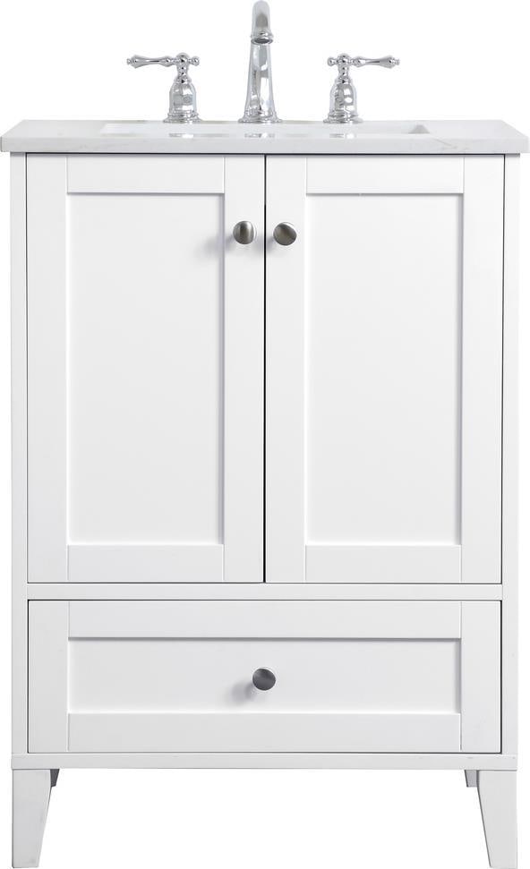 Elegant Lighting 24 Inch White Transitional Bathroom Vanity (1 of 1)