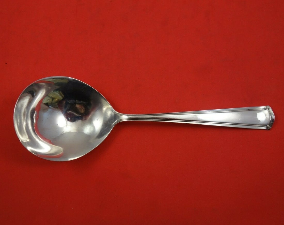 Watson Wentworth Sterling Silver Berry Spoon 8 1/4 Inch Serving Spoon (1 of 3)