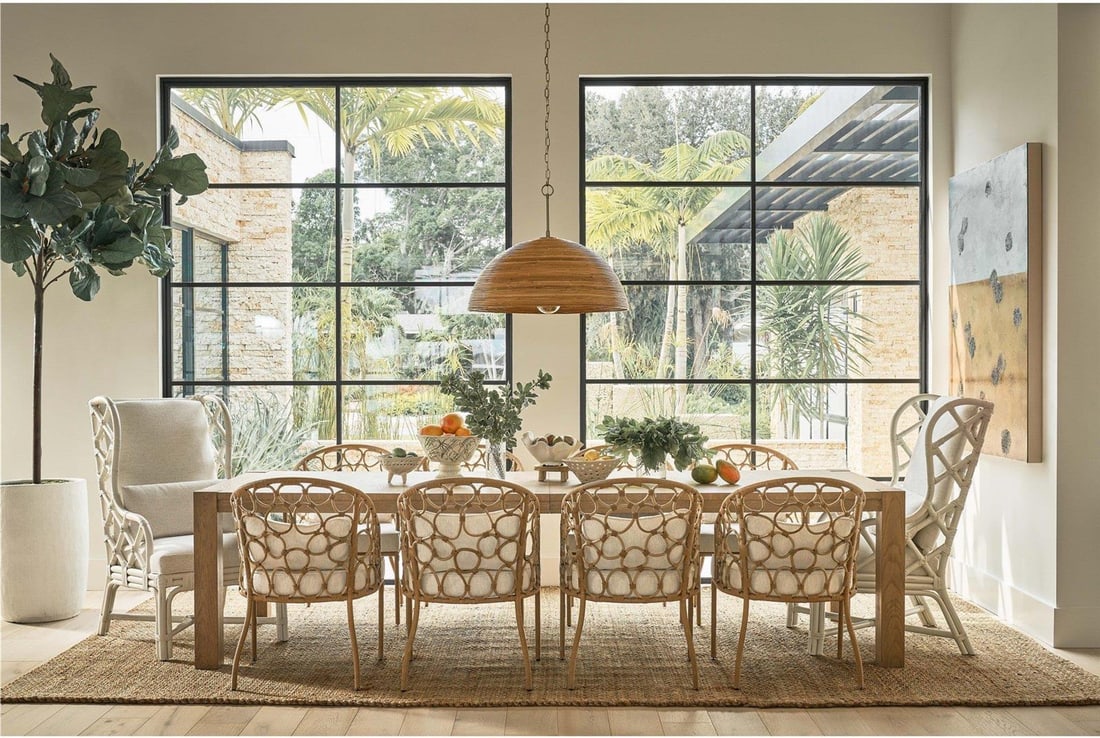 Santa Rosa Arm Chair Universal Weekender Coastal Living Nomad Snow Rattan: Santa Rosa Arm Chair Universal Weekender Coastal Living Nomad Snow Rattan Introducing the Santa Rosa Rattan Chair featuring a plush Nomad Snow upholstery, perfect for adding a touch of elegance to any