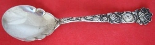 Alvin Bridal Rose Sterling Silver Ice Cream Spoon Fluted Bowl 5 1/4 in: Alvin Bridal Rose Sterling Silver Ice Cream Spoon Fluted Bowl 5 1/4 in This exquisite ice cream spoon from Alvin showcases the elegant Bridal Rose pattern. Crafted from sterling silver, this spoon