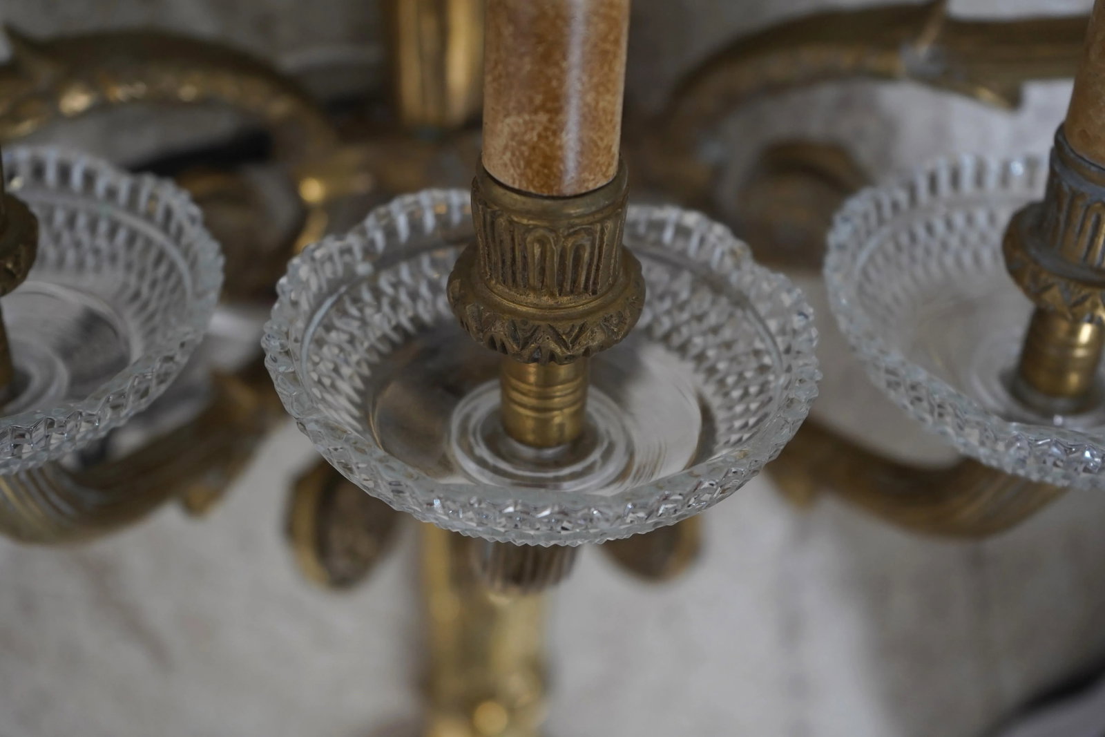 Regency Style Lion Solid Brass 5 Arm Wall Sconces Pair - 3