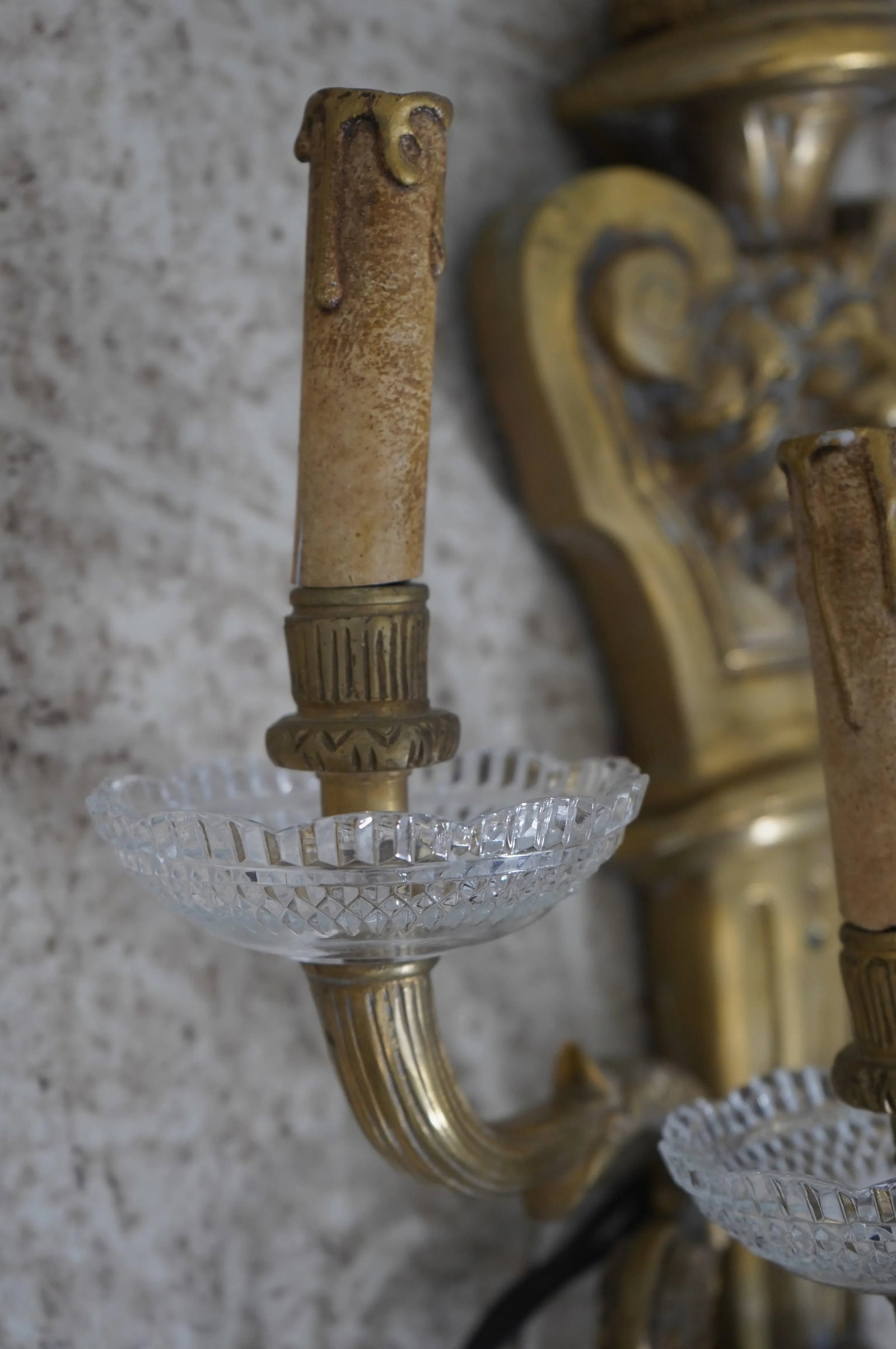 Regency Style Lion Solid Brass 5 Arm Wall Sconces Pair - 5