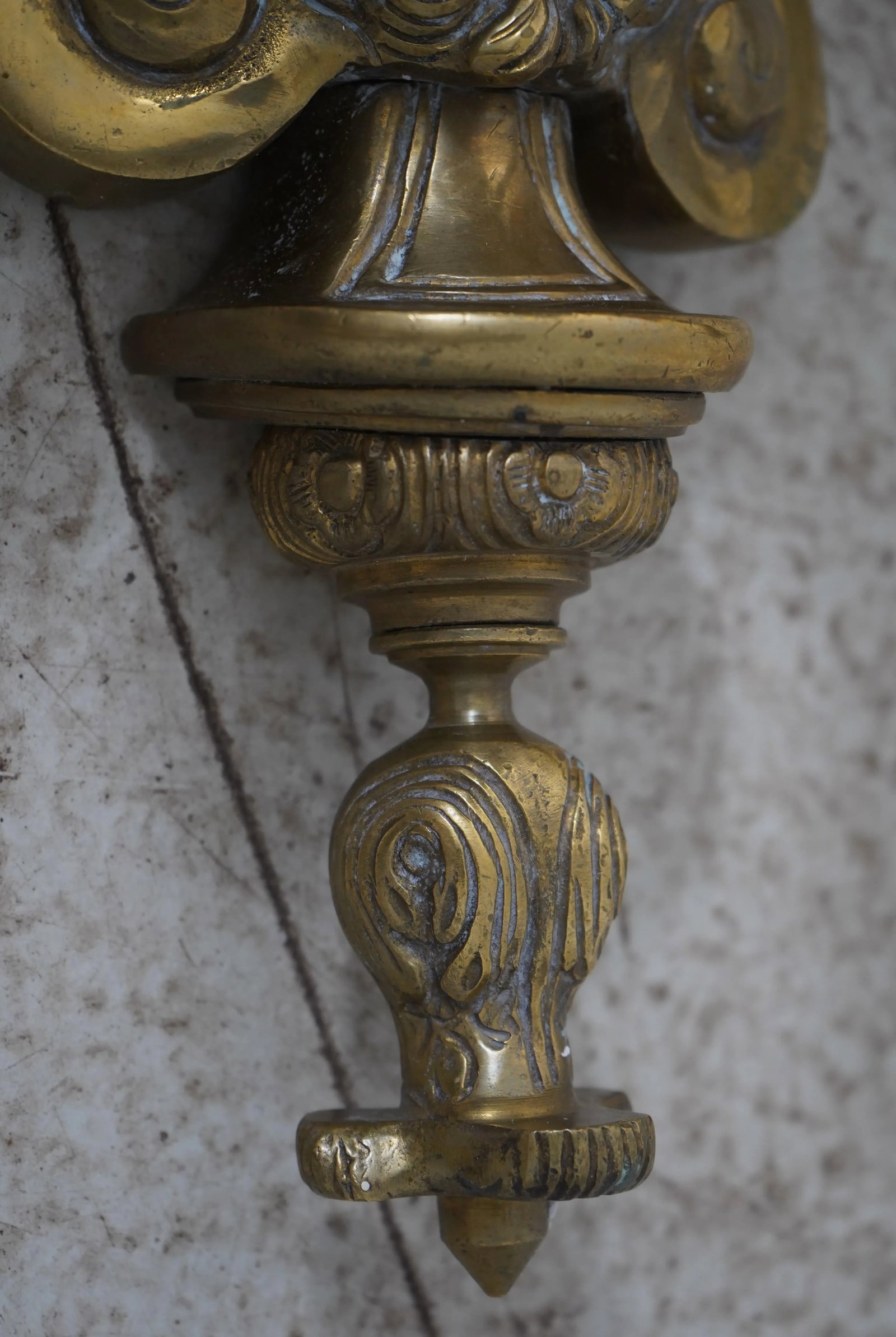 Regency Style Lion Solid Brass 5 Arm Wall Sconces Pair - 6