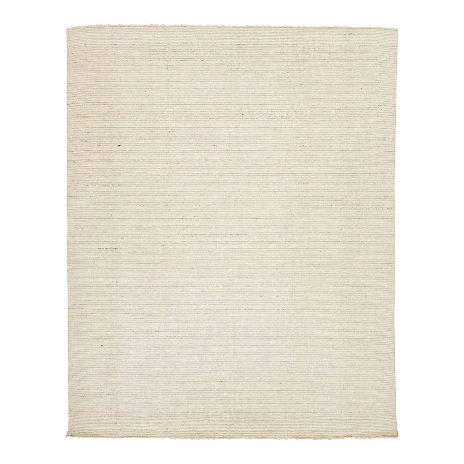 Contemporary Beige Wool Kilim Flatweave Rug 12' x 15': Contemporary Beige Wool Kilim Flatweave Rug 12' x 15' Enhance your space with this contemporary flatweave kilim rug, showcasing a beige field adorned with subtle light brown accents in an all-over geo