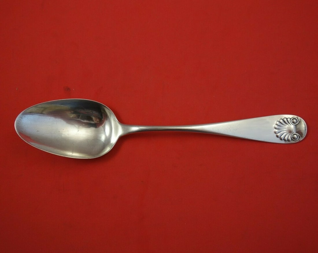 Frank Smith Shell Pattern Sterling Silver Serving Spoon 8 1/4" Heirloom: Frank Smith Shell Pattern Sterling Silver Serving Spoon 8 1/4" Heirloom This exquisite serving spoon is crafted from sterling silver and features the elegant Shell pattern by renowned maker Frank Smit