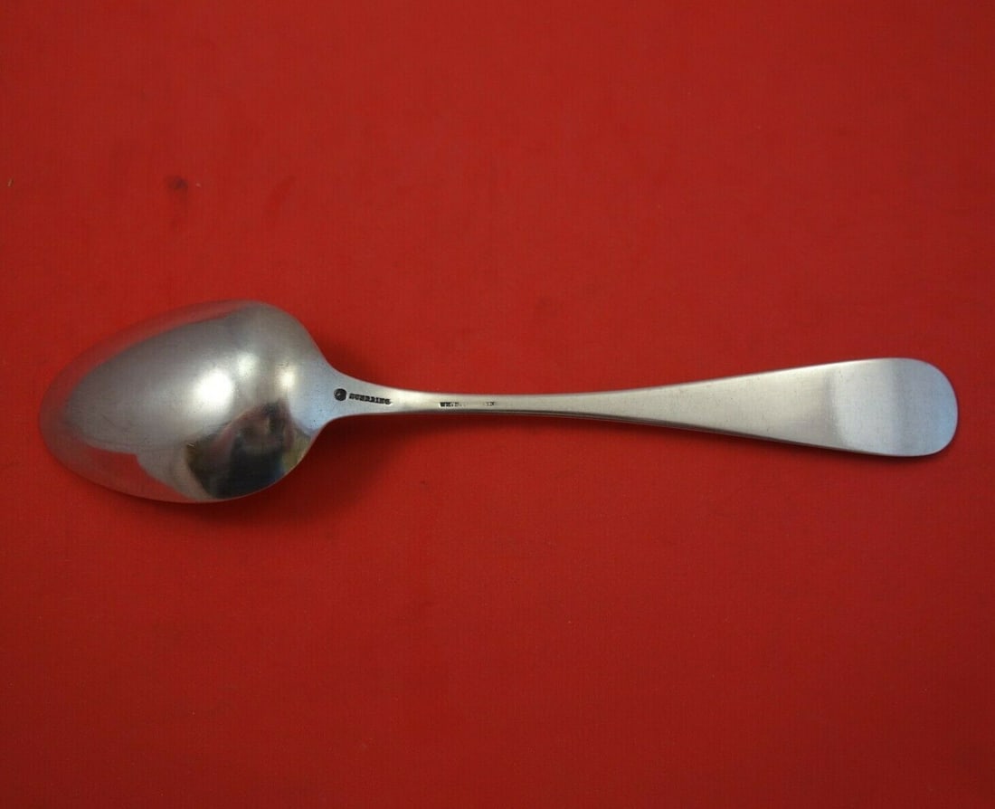Frank Smith Shell Pattern Sterling Silver Serving Spoon 8 1/4" Heirloom - 2