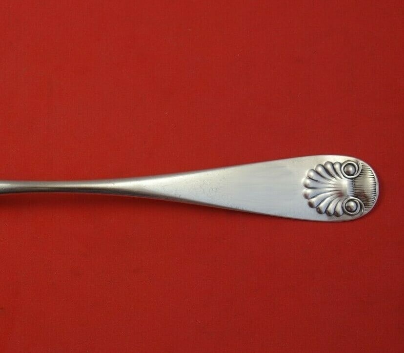 Frank Smith Shell Pattern Sterling Silver Serving Spoon 8 1/4" Heirloom - 3