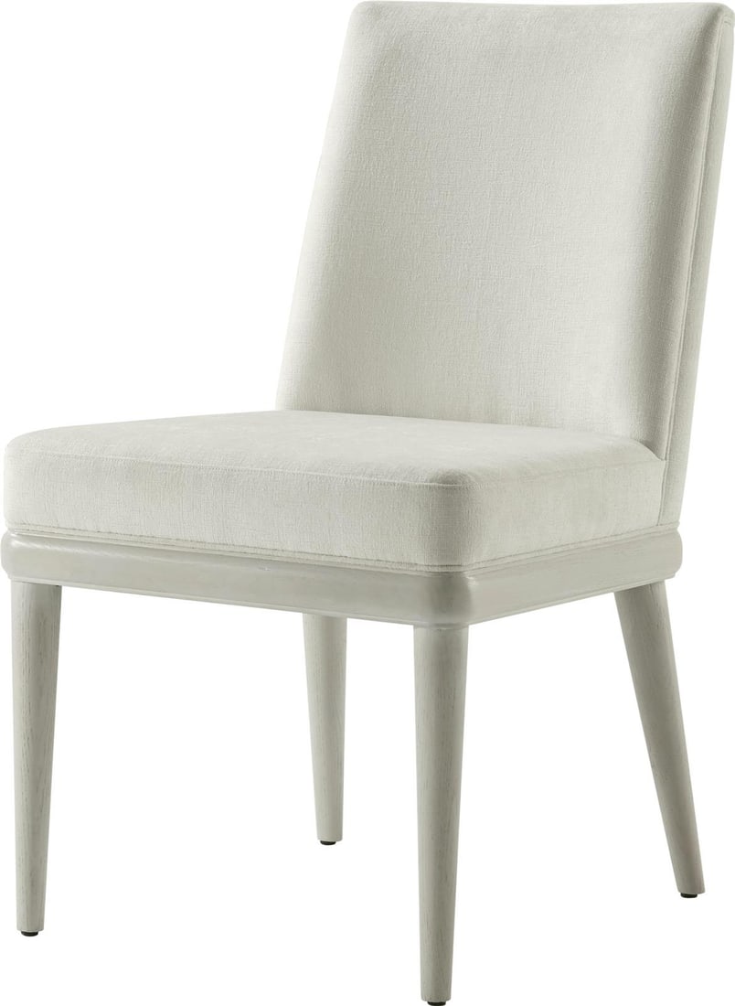 Theodore Alexander Opal Finish Dining Side Chair: Theodore Alexander Opal Finish Dining Side Chair This elegant dining side chair by Theodore Alexander features a stunning opal finish that adds sophistication to any dining space. The chair is constru