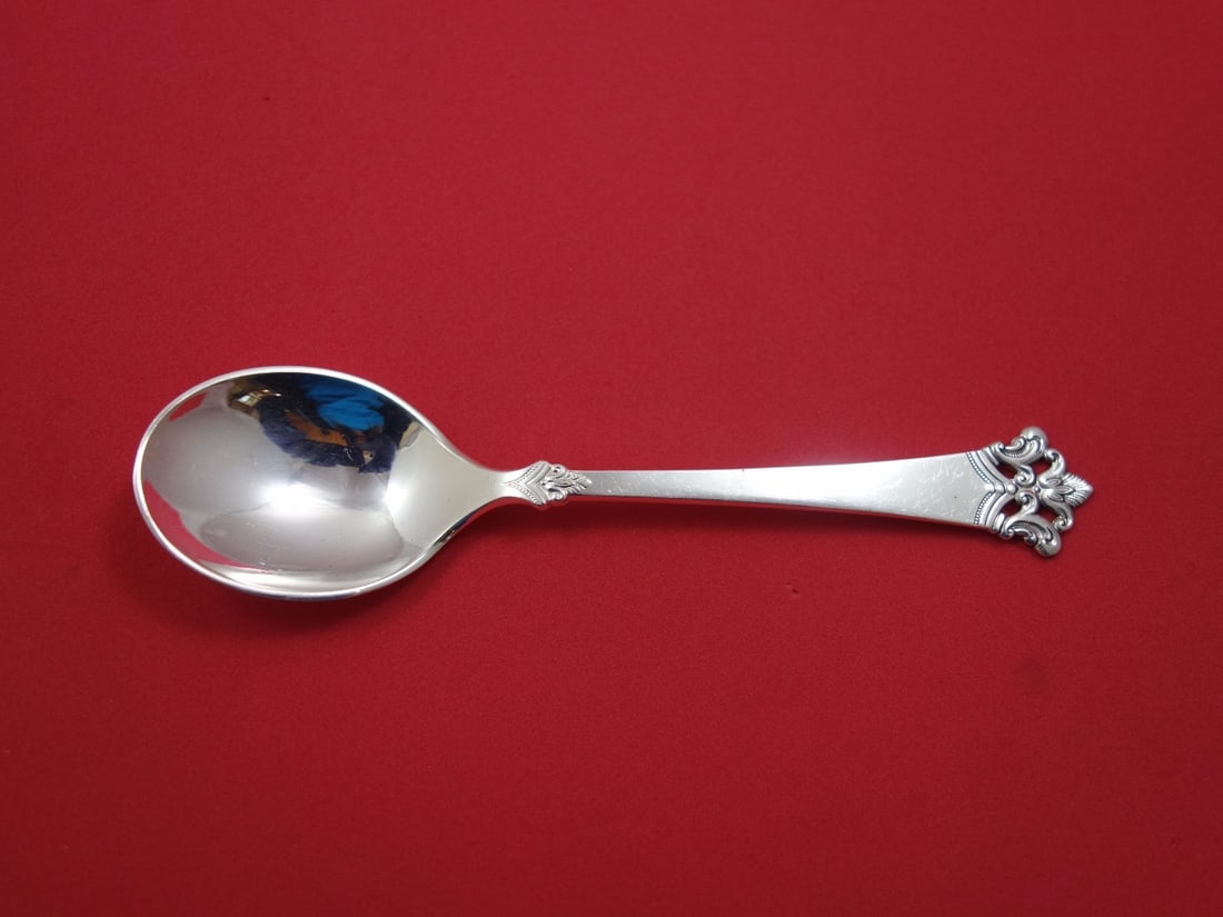 Th. Olsens Anitra .830 Silver Cream Soup Spoon 6.5 Inches (1 of 1)