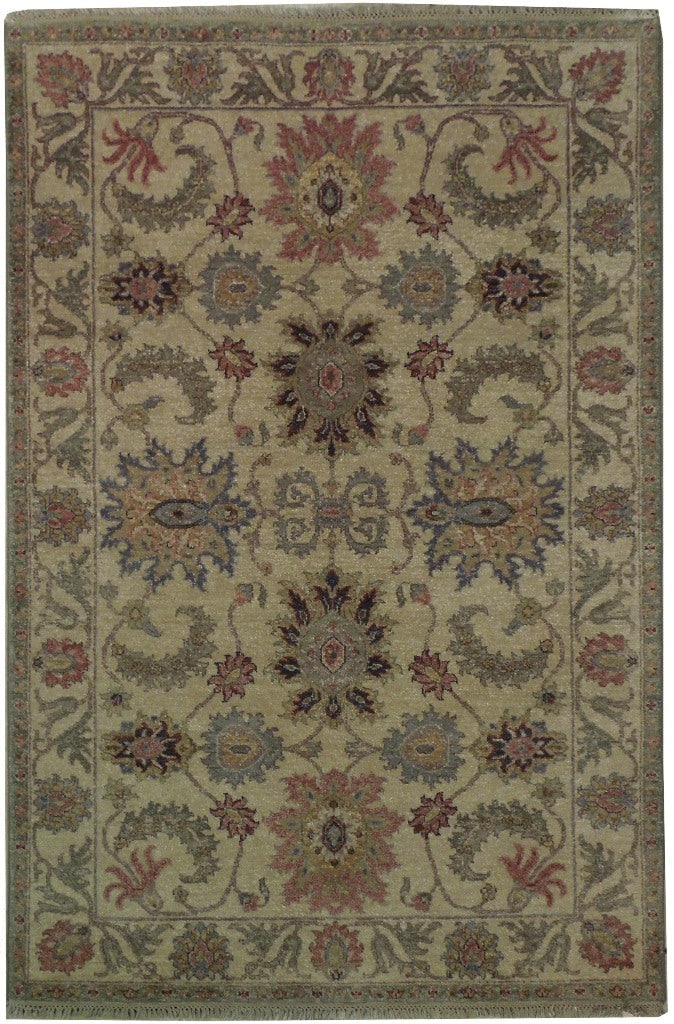 Handmade 4' x 6' Beige Vegetable Dyed Chobi Rug: Handmade 4' x 6' Beige Vegetable Dyed Chobi Rug Free continental US Shipping Introducing our exquisite 4' x 6' Beige Vegetable Dyed Chobi Rug, an elegant blend of tradition and artistry. Handcrafted b
