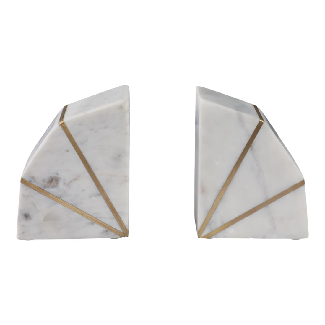 Sagebrook Marble Gold Bookends Contemporary Decorative Accessories (1 of 11)