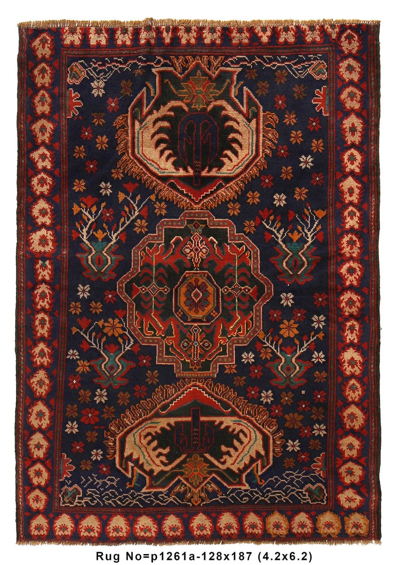 4.2 x 6.2 Afghan Tribal Rug Dark Blue Premium Quality: 4.2 x 6.2 Afghan Tribal Rug Dark Blue Premium Quality Free continental US Shipping This stunning 4.2 x 6.2 Dark Blue Afghan Tribal Rug features a rich and intricate design that showcases the artistry 