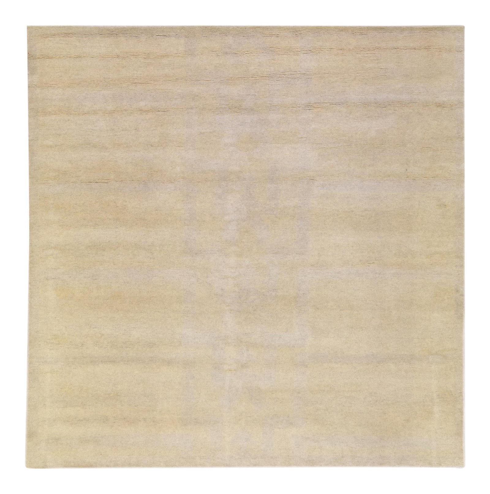 Modern Moroccan Handmade Beige Wool Rug 9'10 x 9'10 Seamless Design (1 of 10)