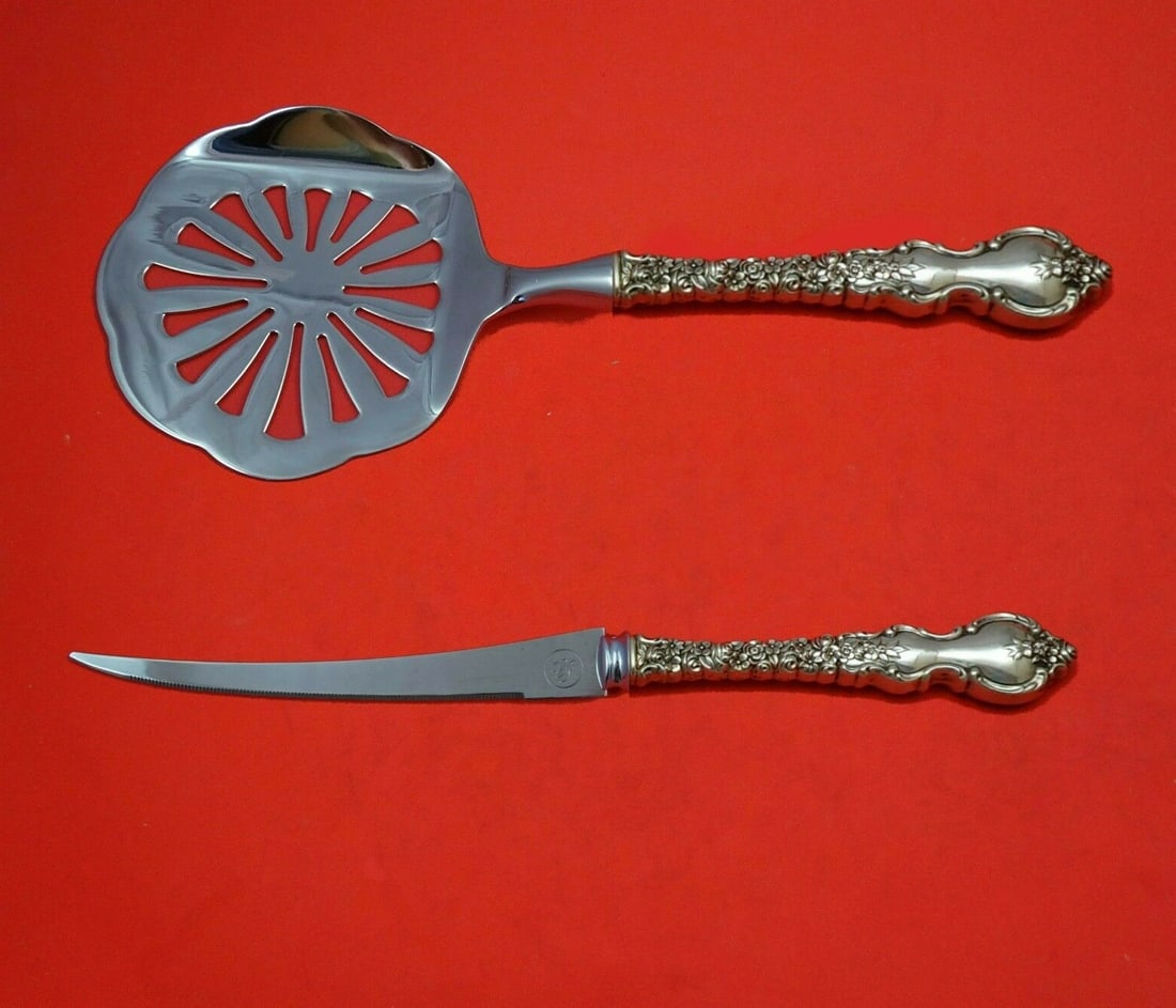 International Sterling Silver Du Barry Tomato Serving Set 2pc Custom Made (1 of 5)