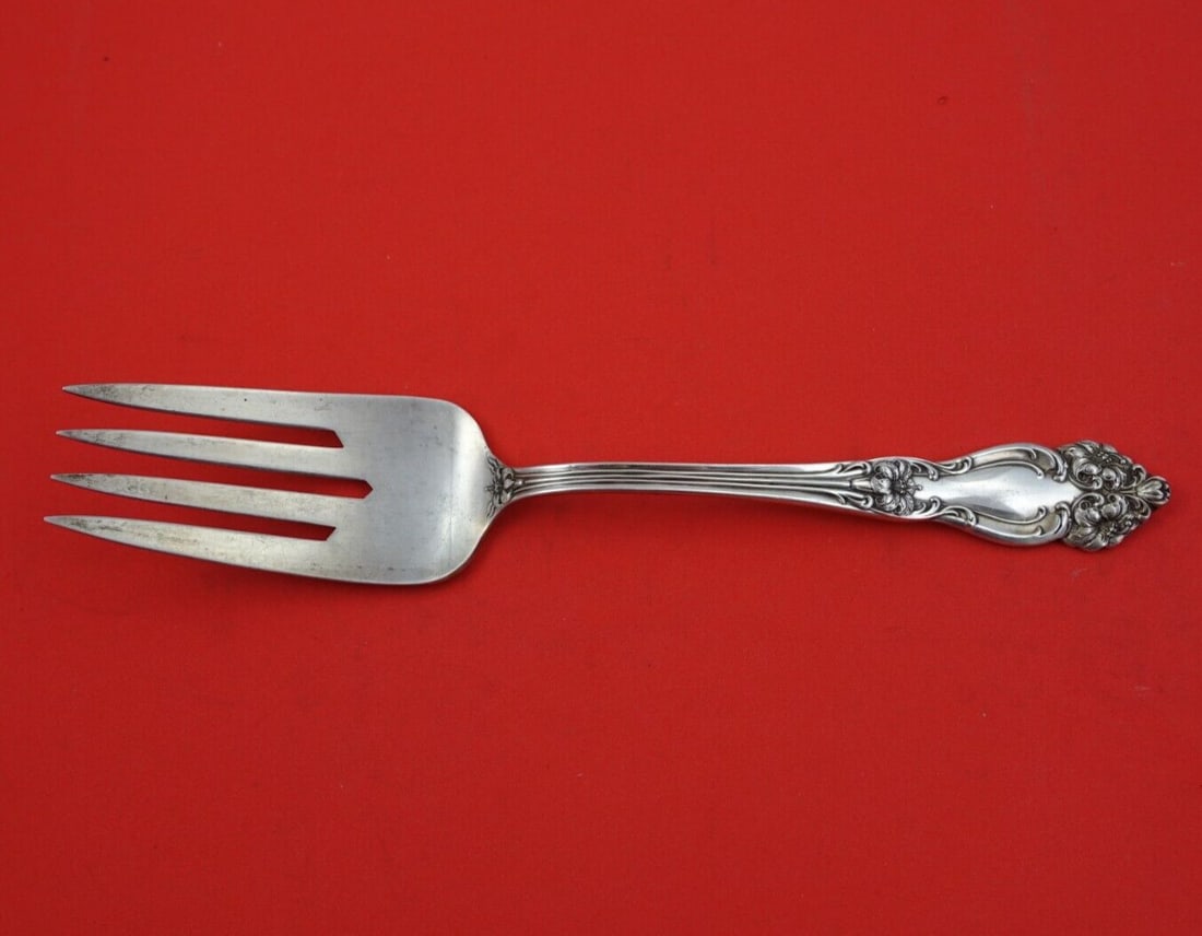Reed & Barton Amaryllis Sterling Silver Serving Fork 8 7/8 inches (1 of 3)
