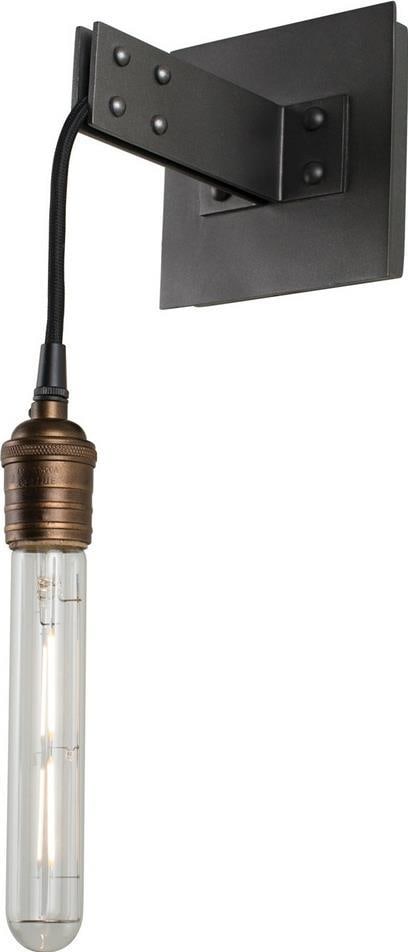Kalco Industrial Matte Gunmetal Wall Sconce Stuyvesant Collection: Kalco Industrial Matte Gunmetal Wall Sconce Stuyvesant Collection Enhance your loft space with this stylish Industrial Gunmetal Wall Sconce. Crafted with a matte gunmetal finish, this wall sconce comb