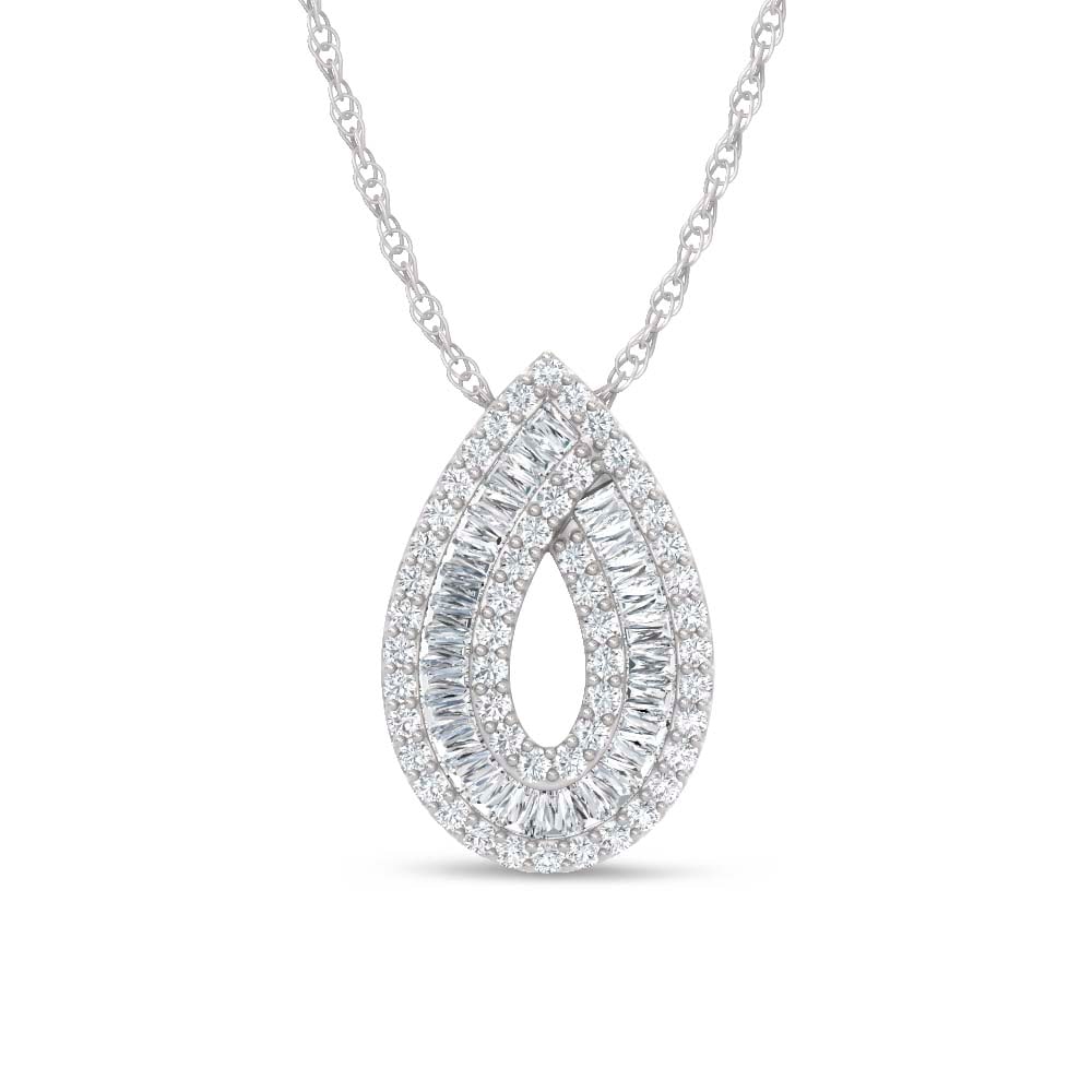 14K White Gold Lab Grown Diamond 2 Ct.Tw. Fashion Pendant: 14K White Gold Lab Grown Diamond 2 Ct.Tw. Fashion Pendant This refined fashion pendant is crafted in 14K white gold and adorned with lab-grown diamonds totaling 2 carat total weight. 14k White Gold