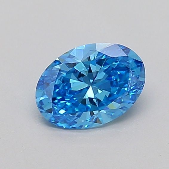 Loose Diamond - OVAL 0.5ct Fancy Vivid Blue VS2: Loose Diamond - OVAL 0.5ct Fancy Vivid Blue VS2 Source: This is a real non-mined Diamond that has been grown in a lab Shape: OVAL Carats: 0.5 Color: Fancy Vivid Blue Certification: IGI Video: Video