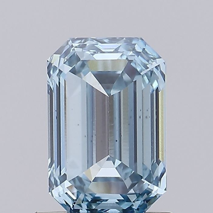 Loose Diamond - EMERALD 1.45ct Fancy Vivid Blue VS1: Loose Diamond - EMERALD 1.45ct Fancy Vivid Blue VS1 Source: This is a real non-mined Diamond that has been grown in a lab Shape: EMERALD Carats: 1.45 Color: Fancy Vivid Blue Certification: IGI Video: