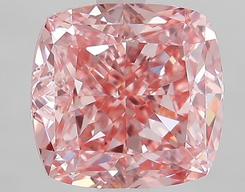 Loose Diamond - CUSHION MODIFIED 3.1ct Fancy Vivid Pink VVS2: Loose Diamond - CUSHION MODIFIED 3.1ct Fancy Vivid Pink VVS2 Source: This is a real non-mined Diamond that has been grown in a lab Shape: CUSHION MODIFIED Carats: 3.1 Color: Fancy Vivid Pink Certifica