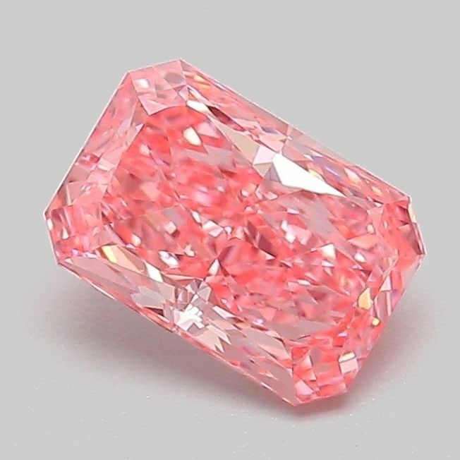 Loose Diamond - RADIANT 1.0ct Fancy Vivid Pink VS2: Loose Diamond - RADIANT 1.0ct Fancy Vivid Pink VS2 Source: This is a real non-mined Diamond that has been grown in a lab Shape: RADIANT Carats: 1.0 Color: Fancy Vivid Pink Certification: IGI Video: