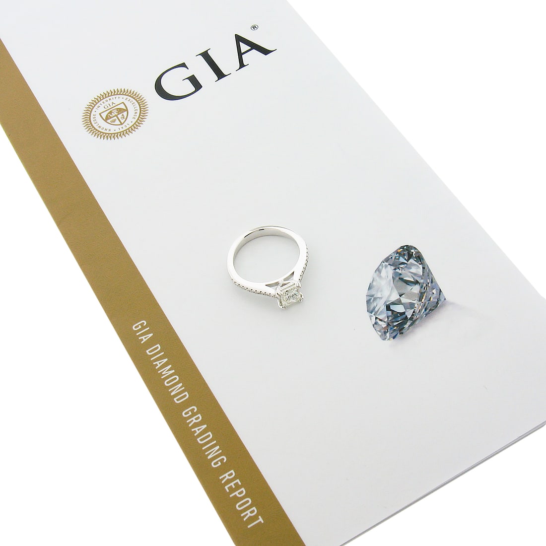 Elegant 14k White Gold 1.12ctw GIA Princess Cut Diamond Engagement Ring (1 of 10)