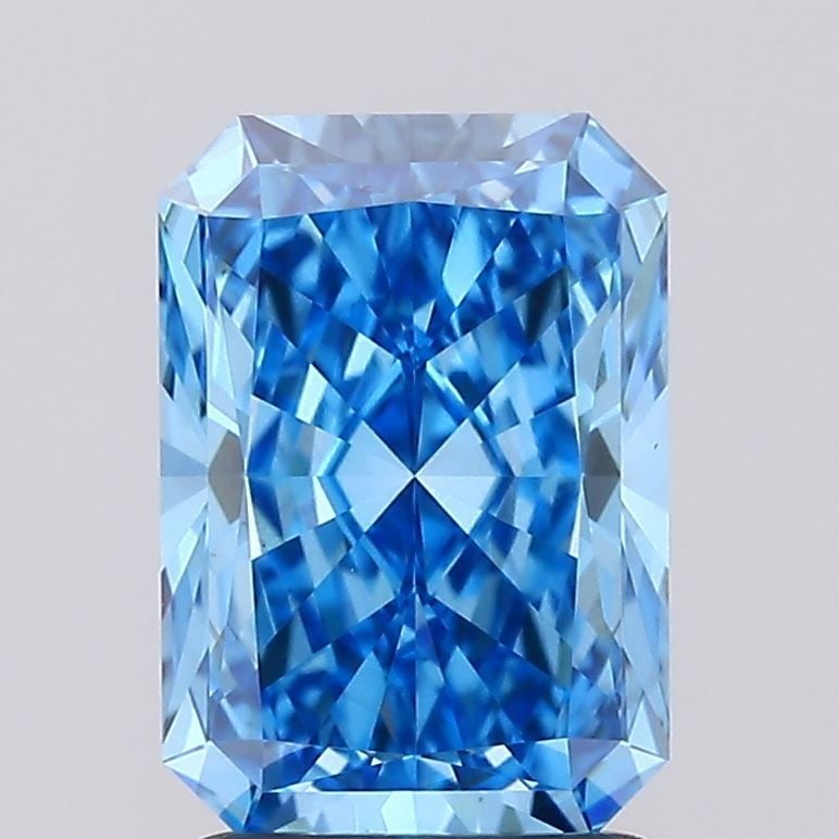 Loose Diamond - RADIANT 1.87ct Fancy Vivid Blue VS1: Loose Diamond - RADIANT 1.87ct Fancy Vivid Blue VS1 Source: This is a real non-mined Diamond that has been grown in a lab Shape: RADIANT Carats: 1.87 Color: Fancy Vivid Blue Certification: IGI Video: