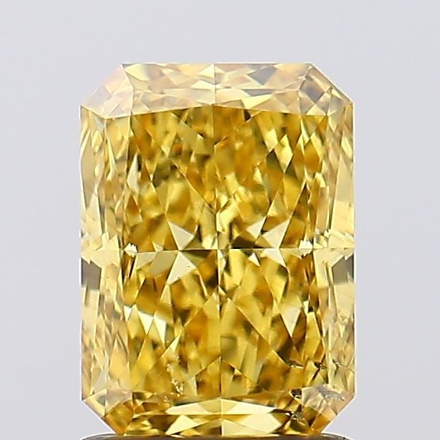 Loose Diamond - RADIANT 1.76ct Fancy Vivid Yellow VS2: Loose Diamond - RADIANT 1.76ct Fancy Vivid Yellow VS2 Source: This is a real non-mined Diamond that has been grown in a lab Shape: RADIANT Carats: 1.76 Color: Fancy Vivid Yellow Certification: IGI