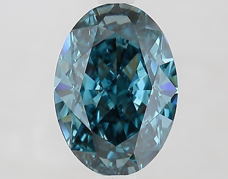 Loose Diamond - OVAL 2.52ct Fancy Vivid Green Blue VVS2: Loose Diamond - OVAL 2.52ct Fancy Vivid Green Blue VVS2 Source: This is a real non-mined Diamond that has been grown in a lab Shape: OVAL Carats: 2.52 Color: Fancy Vivid Green Blue Certification: IGI 
