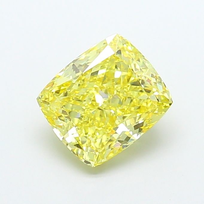 Loose Diamond - CUSHION MODIFIED 4.08ct Fancy Intense Yellow VS2: Loose Diamond - CUSHION MODIFIED 4.08ct Fancy Intense Yellow VS2 Source: This is a real non-mined Diamond that has been grown in a lab Shape: CUSHION MODIFIED Carats: 4.08 Color: Fancy Intense Yellow