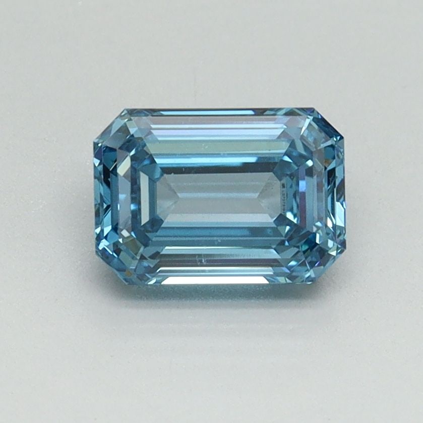 Loose Diamond - EMERALD 1.01ct Fancy Vivid Blue VS1: Loose Diamond - EMERALD 1.01ct Fancy Vivid Blue VS1 Source: This is a real non-mined Diamond that has been grown in a lab Shape: EMERALD Carats: 1.01 Color: Fancy Vivid Blue Certification: IGI Video: