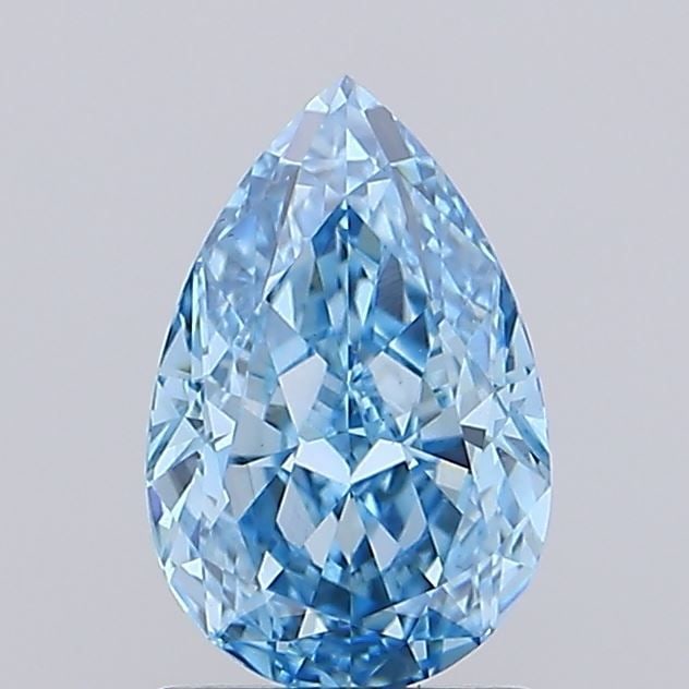 Loose Diamond - PEAR 1.54ct Fancy Vivid Blue VS1: Loose Diamond - PEAR 1.54ct Fancy Vivid Blue VS1 Source: This is a real non-mined Diamond that has been grown in a lab Shape: PEAR Carats: 1.54 Color: Fancy Vivid Blue Certification: IGI Video: Video