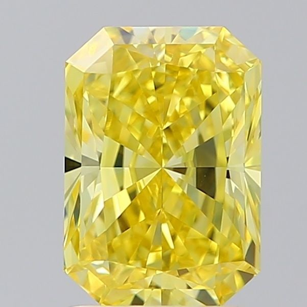 Loose Diamond - RADIANT 1.9ct Fancy Vivid Yellow VS1: Loose Diamond - RADIANT 1.9ct Fancy Vivid Yellow VS1 Source: This is a real non-mined Diamond that has been grown in a lab Shape: RADIANT Carats: 1.9 Color: Fancy Vivid Yellow Certification: IGI