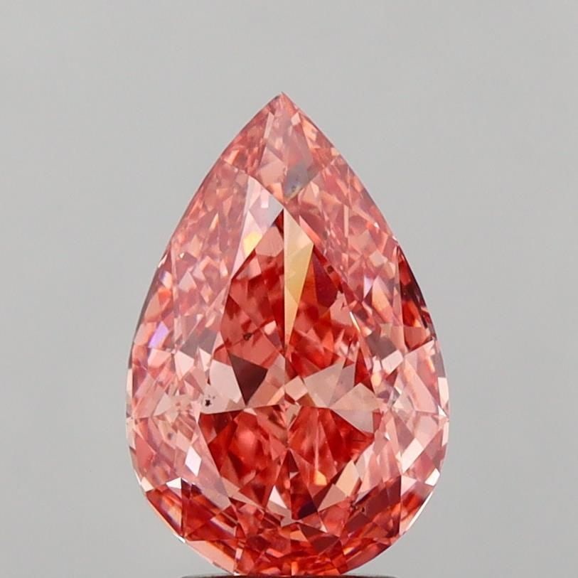 Loose Diamond - PEAR 3.16ct Fancy Vivid Brownish Pink VS2: Loose Diamond - PEAR 3.16ct Fancy Vivid Brownish Pink VS2 Source: This is a real non-mined Diamond that has been grown in a lab Shape: PEAR Carats: 3.16 Color: Fancy Vivid Brownish Pink