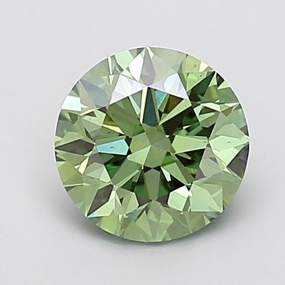 Loose Diamond - ROUND 2.04ct Fancy Vivid Green VS1: Loose Diamond - ROUND 2.04ct Fancy Vivid Green VS1 Source: This is a real non-mined Diamond that has been grown in a lab Shape: ROUND Carats: 2.04 Color: Fancy Vivid Green Certification: IGI Video: