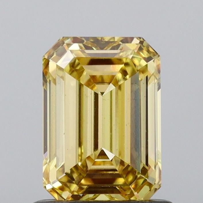 Loose Diamond - EMERALD 1.04ct Fancy Vivid Yellow VS1: Loose Diamond - EMERALD 1.04ct Fancy Vivid Yellow VS1 Source: This is a real non-mined Diamond that has been grown in a lab Shape: EMERALD Carats: 1.04 Color: Fancy Vivid Yellow Certification: NONE