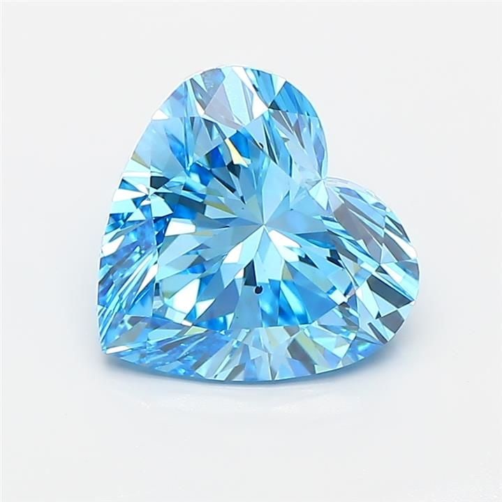 Loose Diamond - HEART 2.51ct Fancy Vivid Blue VS2: Loose Diamond - HEART 2.51ct Fancy Vivid Blue VS2 Source: This is a real non-mined Diamond that has been grown in a lab Shape: HEART Carats: 2.51 Color: Fancy Vivid Blue Certification: IGI Video: