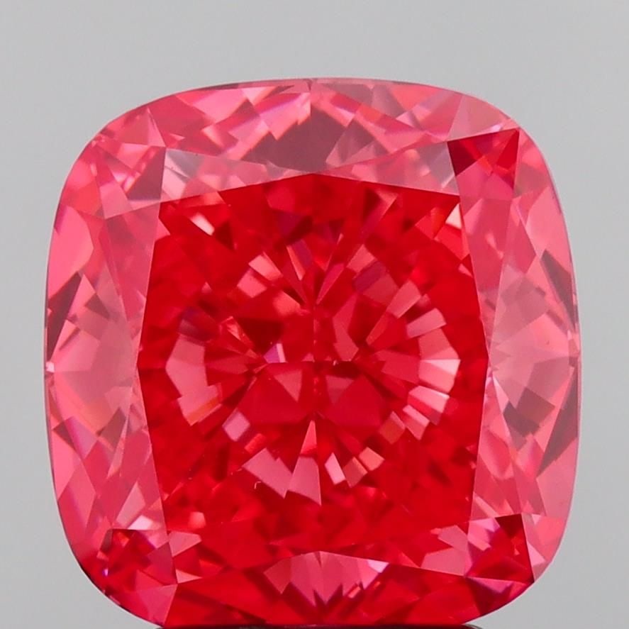Loose Diamond - CUSHION MODIFIED 3.44ct Fancy Vivid Pink VS1: Loose Diamond - CUSHION MODIFIED 3.44ct Fancy Vivid Pink VS1 Source: This is a real non-mined Diamond that has been grown in a lab Shape: CUSHION MODIFIED Carats: 3.44 Color: Fancy Vivid Pink