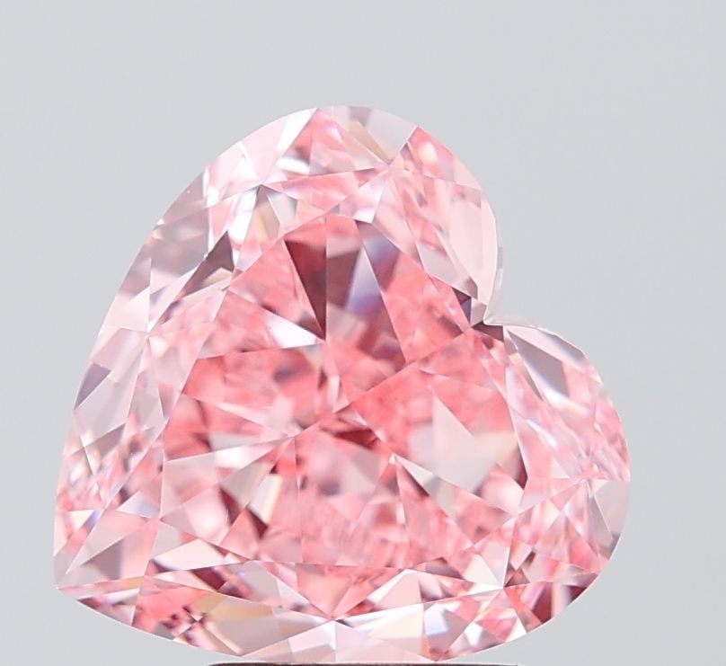 Loose Diamond - HEART 4.6ct Fancy Vivid Pink VVS2: Loose Diamond - HEART 4.6ct Fancy Vivid Pink VVS2 Source: This is a real non-mined Diamond that has been grown in a lab Shape: HEART Carats: 4.6 Color: Fancy Vivid Pink Certification: IGI Video: