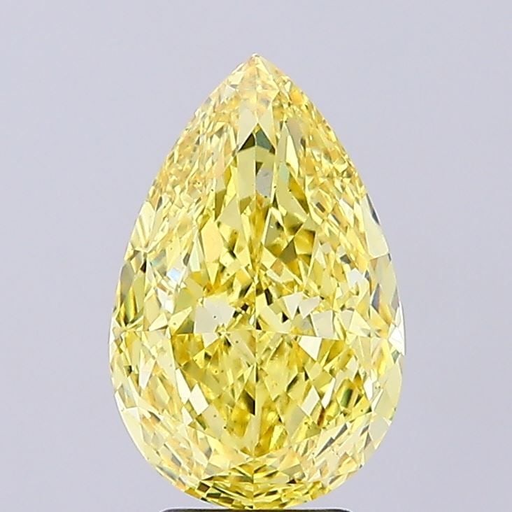 Loose Diamond - PEAR 4.31ct Fancy Vivid Yellow VS1: Loose Diamond - PEAR 4.31ct Fancy Vivid Yellow VS1 Source: This is a real non-mined Diamond that has been grown in a lab Shape: PEAR Carats: 4.31 Color: Fancy Vivid Yellow Certification: IGI Video: