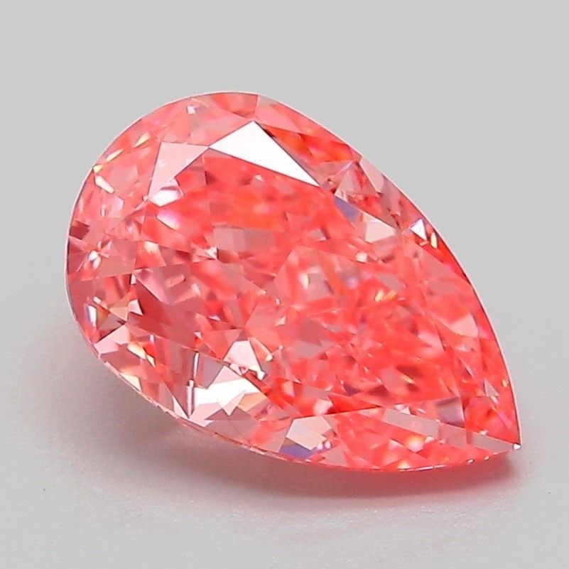 Loose Diamond - PEAR 2.1ct Fancy Vivid Pink VVS2: Loose Diamond - PEAR 2.1ct Fancy Vivid Pink VVS2 Source: This is a real non-mined Diamond that has been grown in a lab Shape: PEAR Carats: 2.1 Color: Fancy Vivid Pink Certification: IGI Video: Video