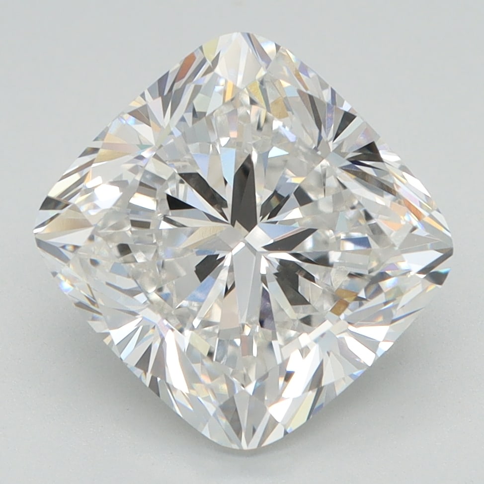 Loose Diamond - Cushion Brilliant 3.77ct F VVS2: Loose Diamond - Cushion Brilliant 3.77ct F VVS2 Source: This is a real non-mined Diamond that has been grown in a lab Shape: Cushion Brilliant Carats: 3.77 Color: F Clarity: VVS2 Certification: IGI Co