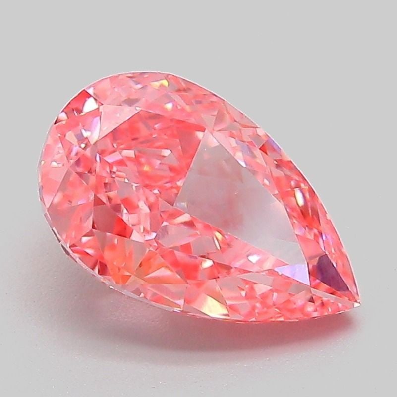 Loose Diamond - PEAR 2.09ct Fancy Vivid Pink VVS2: Loose Diamond - PEAR 2.09ct Fancy Vivid Pink VVS2 Source: This is a real non-mined Diamond that has been grown in a lab Shape: PEAR Carats: 2.09 Color: Fancy Vivid Pink Certification: IGI Video: