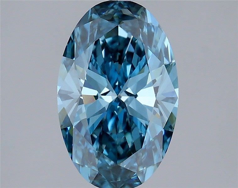Loose Diamond - OVAL 1.55ct Fancy Vivid Blue VS1: Loose Diamond - OVAL 1.55ct Fancy Vivid Blue VS1 Source: This is a real non-mined Diamond that has been grown in a lab Shape: OVAL Carats: 1.55 Color: Fancy Vivid Blue Certification: IGI Video: