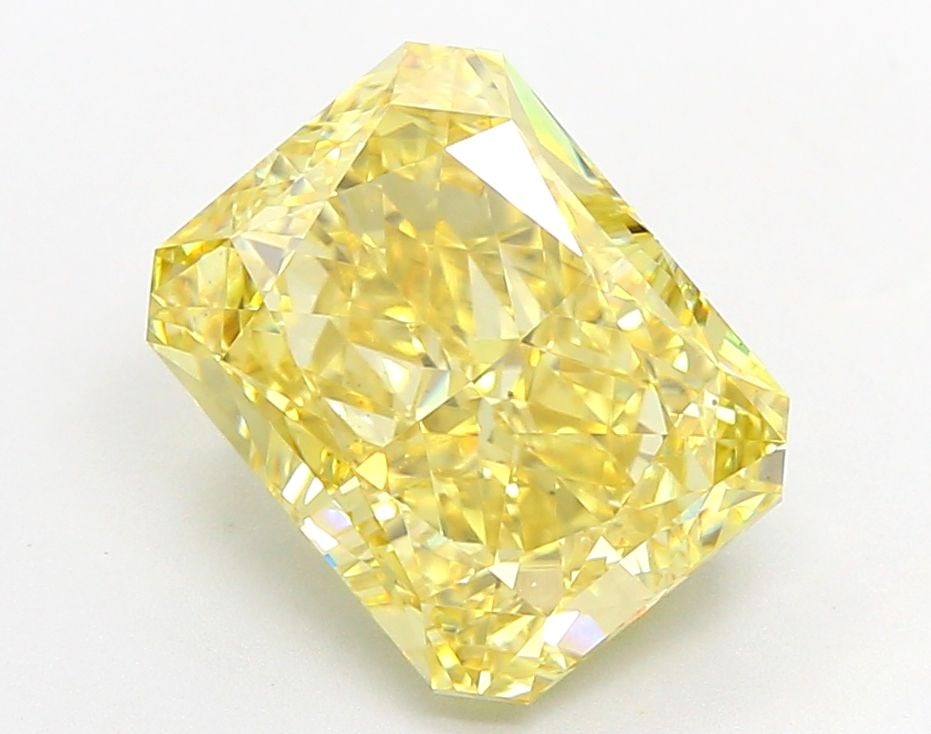 Loose Diamond - RADIANT 5.66ct Fancy Vivid Yellow VS1: Loose Diamond - RADIANT 5.66ct Fancy Vivid Yellow VS1 Source: This is a real non-mined Diamond that has been grown in a lab Shape: RADIANT Carats: 5.66 Color: Fancy Vivid Yellow Certification: NONE